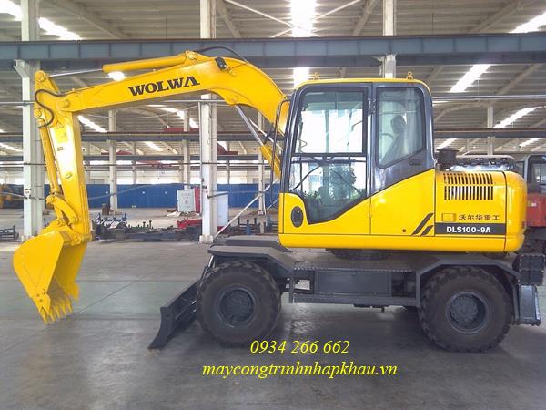 Máy xúc đào bánh lốp trung quốc gầu 0.24m3 hiệu WOLWA